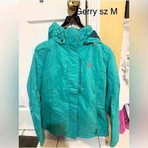 Gerry Teal Hooded Outdoor Jacket Sz M